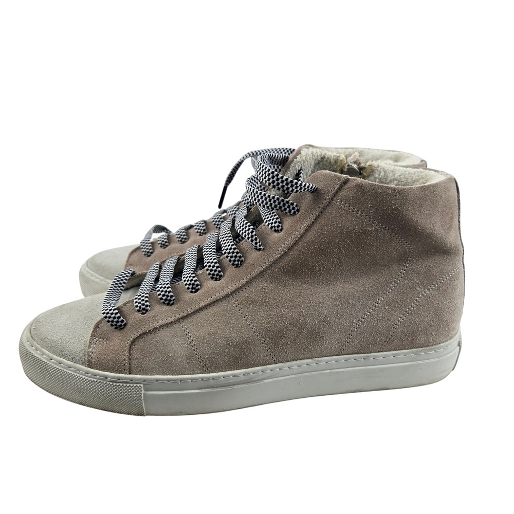 P448 Skate High Top Sneakers Pink Suede Sherpa Lining EU 41 US Women 10.5 - Picture 6 of 15